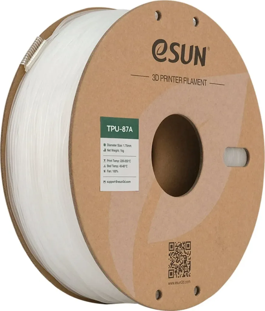 [ESUN-TPU87A-WHT-1KG] 1.75mm TPU 87A - eSun