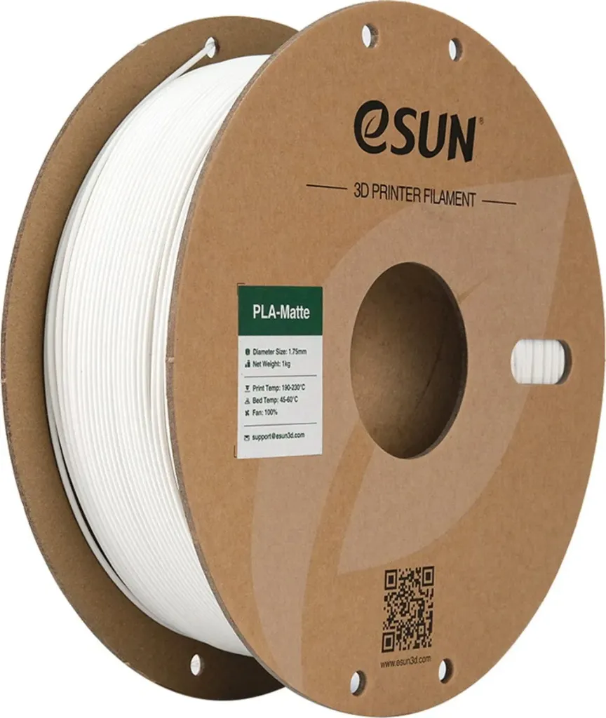 [ESUN-PLA-MAT-WHT-1KG] 1.75mm PLA Matte - eSun (Wit)