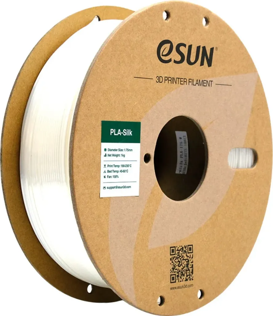 [ESUN-PLA-SILK-175-WHT-1KG] 1.75mm PLA Silk - eSun *** (Wit)