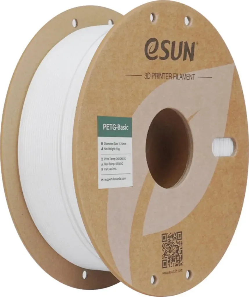 [ESUN-PETG-SOLWHT-1KG] 1.75mm PETG Opaak - eSun (Blanc)