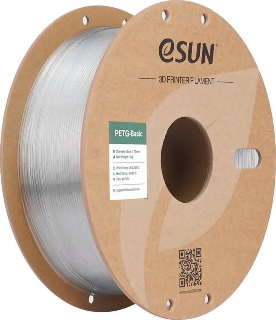[ESUN-PETG-TRNCLR-1KG] 1.75mm PETG Transparant - eSun *** (Couleur naturelle)