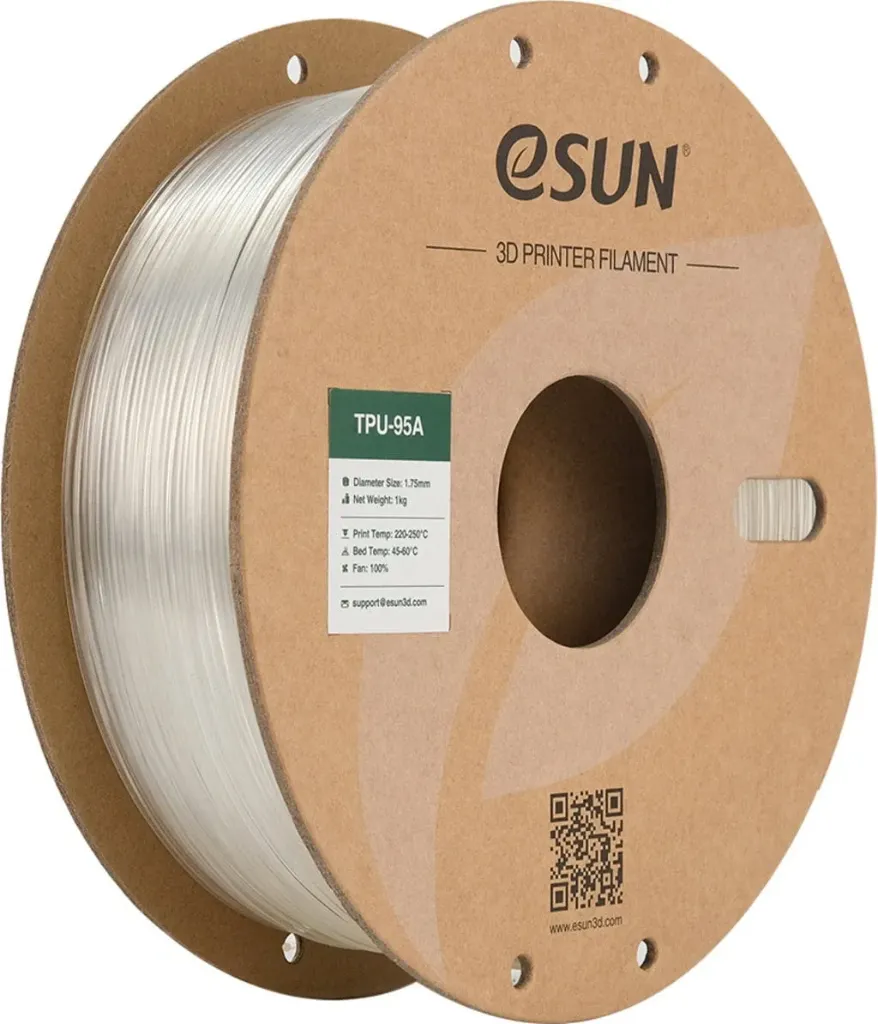 [ESUN-TPU95A-CLR-1KG] 1.75mm TPU 95A - eSun *** (Natuurlijk kleur)